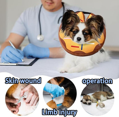 Inflatable Dog Cone Collar After Surgery, Soft Dog Neck Donut Collar, Blow up Donut E-Collar for Small Medium Large Dogs and Cats, Dogs Recovery Cone Alternative