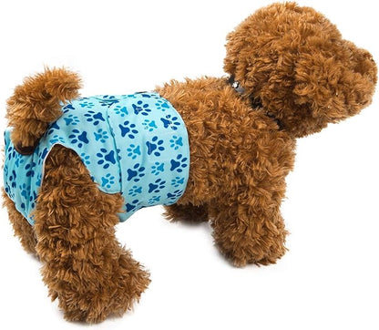 CuteBone Dog Diapers Female Washable Small Medium Large 3 Pack Reusable Doggie Diapers Puppy Period Pants for Doggy Heat Cycle Peeing