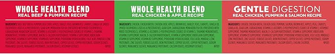 Nutrish Gentle Digestion and Whole Health Blend Premium Paté Variety Pack Wet Dog Food,13 oz. Can,Packaging May Vary (Rachael Ray),(Pack of 24)