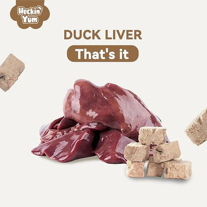 Freeze-Dried Duck Livers Cat Treats 2oz – Single Ingredient, Grain-Free, Gluten-Free, Filler-Free Freeze Dried Food Toppers