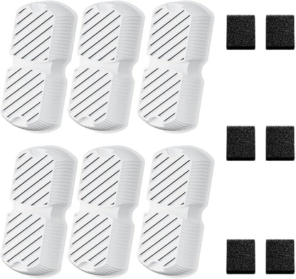 GROOKPET Dog Water Fountain Filters: 12 Dog Fountain Filters - Pet Water Fountain Filters Replacement - Including 6 Filters + 6 Sponges - Suitable for GROOKPET Dog Water Fountain for Large Dogs