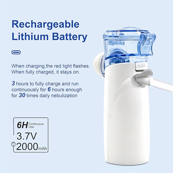 Portabe Cat Nebulizer,Handheld Nebulizer of Cool Mist for Dog Pets, USB Rechargeable Veterinary Nebulizer,Steam Inhaler for Home Office Use for Breathing Problems,Animal Use
