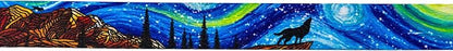 Wolfgang Heavy Duty Dog Leash, Pull-Tested for Walking & Training, StarryWolf Print, Dual Handle Large