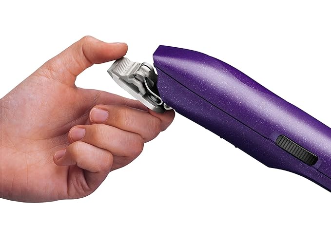 Andis (Pet 22690 EasyClip Pro-Animal 7-Piece Detachable Blade Clipper Kit,Purple