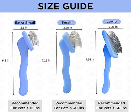 Slicker Brush for Doodles, Detangler Dog Grooming Brush for Delicate Areas, Curly or Dense Coats, Suitable for Puppies, Small and Toy Breeds & Doodles Under 25 lbs (Extra Small)