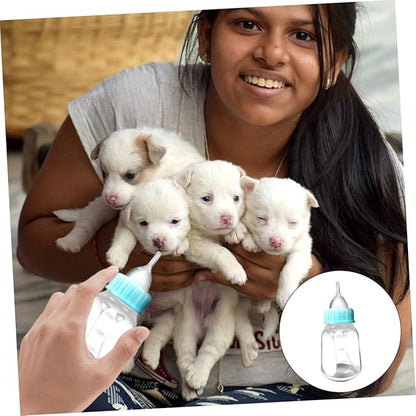 BESPORTBLE 2Pcs Transparent Kitten Milk Bottles with Scale Design Silicone Nursing Feeders for Puppies and Newborn Small Pets Portable Lightweight Feeding Bottles to Control Intake and