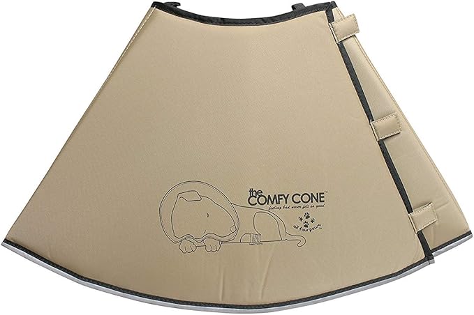 All Four Paws Comfy Cone Pet Cone for Dogs, Cats, XX-Large, Tan - Comfortable Soft Dog Cone Collar Alternative for After Surgery, Wound Care, Spay, Neuter - Dog and Cat Recovery Elizabethan-Collar