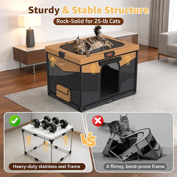 LOOBANI Foldable Dog Playpen for Small Dogs- Indoor/Outdoor Puppy Playpen with Removable Washable Fabric Enclosure, Sturdy Steel Frame & 690D Oxford Cloth,Portable Crate for Puppies & Cats,32"x24"x22"
