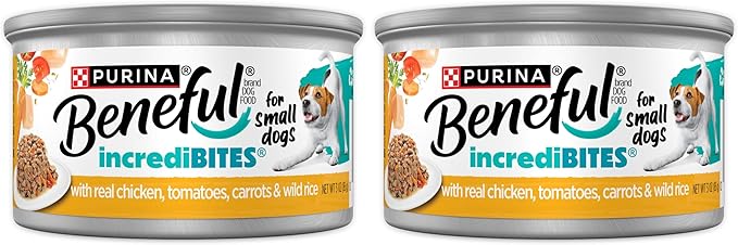 Beneful Purina Small Breed Wet Dog Food in Gravy,IncrediBites with Real Chicken - 3 oz. Cans,(Pack of 24)