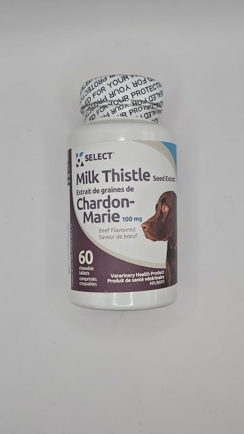 Milk Thistle Dog Liver Supplement 100mg | Liver Support & Detox for Dogs | 60 Beef Flavored Tablets | Canine Liver Health Formula | Natural Milk Thistle for Dogs Liver Support