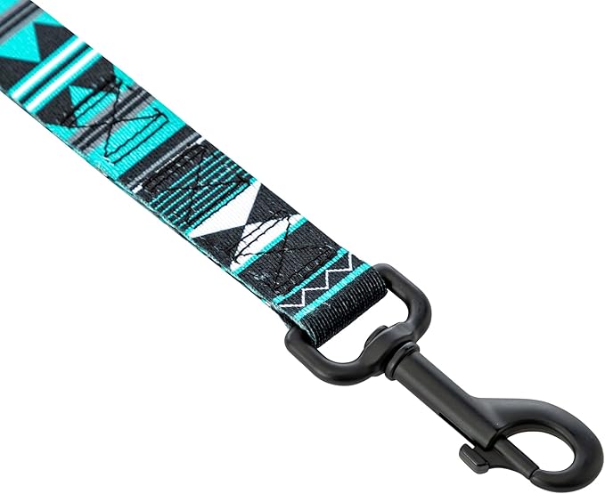 Wolfgang Heavy Duty Dog Leash, Pull-Tested for Walking & Training, WesternSky Print, Dual Handle Large
