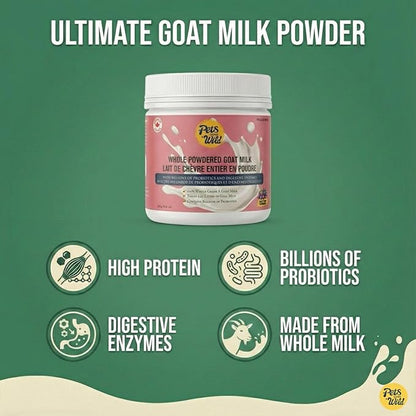 Pets Gone Wild | Goat Milk Powder with Cranberry & Blueberry | Non-GMO & Picky Eater Friendly | Nutrient-Dense Supplement for Daily Wellness & Hydration | 250 G