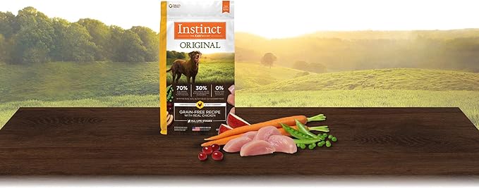 Instinct Original Dry Dog Food, Raw Coated Kibble, High Protein, Grain Free Recipe- Chicken, 4 lb. Bag