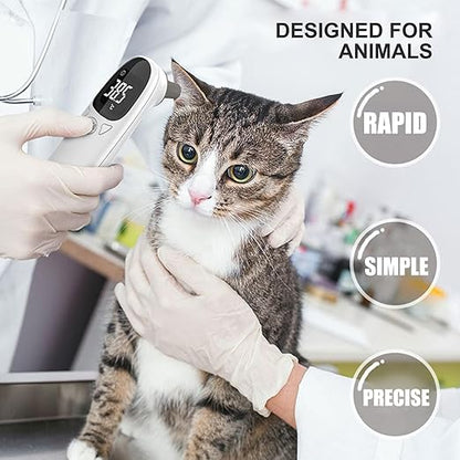 5x1.5 Cat Ear Thermometer for Pet Accurate 32-42.9℃ Digital USB Rechargeable Pet Thermometer for Dog, Cat, Pig, Sheep & More