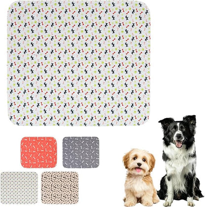 Pet Pee Pad,Pee Pads for Dogs with Pheromones,Washable Reusable Puppy Training Pads with 4-Layer Leak Protection,Easy to Clean,Odor Control, and Non-Slip Base (White)