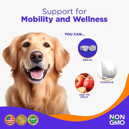 Jack & Milo Supplement Anti Inflammatory for Dogs with Turmeric, Hip, and Joint - Dog Arthritis Pain Relief, Support for Mobility & Wellness, USA Made-GMP Certified, Non-GMO, 120 Tablets