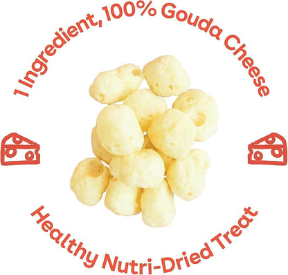Pupford Cheese Crunchies, All-Natural, Healthy, Freeze Dried, Single-Ingredient Treat for Dogs & Puppies (Gouda, 7.50 oz)
