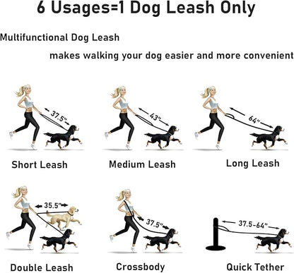 ZALER Dog Collar and Leash Set, Waterproof Adjustable Odor Proof Pet Collars Leashes Easy to Clean, 6FT Dog Leash with 2 Hooks for Large, Medium Small Dogs (S, Black)