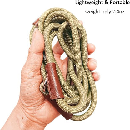 BTINESFUL 7FT Slip Lead Dog Leash, Strong Nylon Rope Leash, 1/4 inch Diam Dog Training Lead for Small Medium Large Dogs, Beige