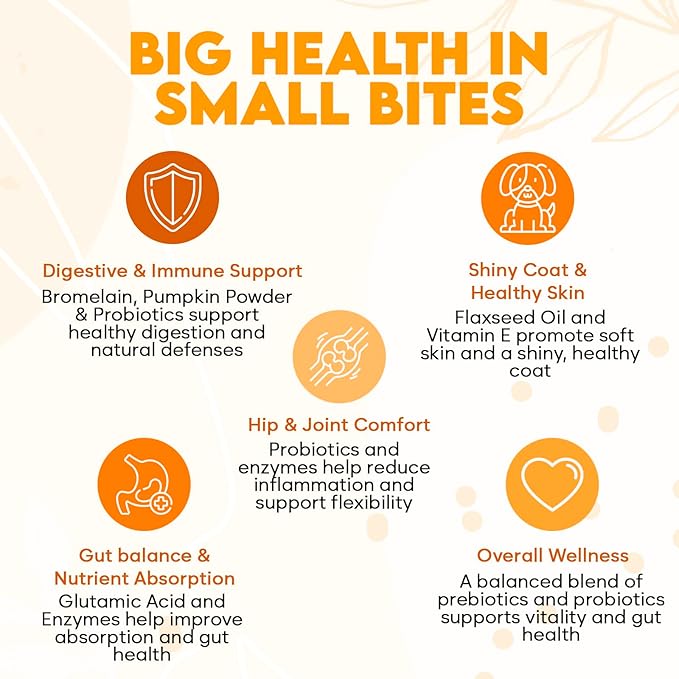 No Poo Chews for Dogs - Coprophagia Eating Deterrent for Dogs - Stop Eating Poop - Packed with Probiotics, Digestive Enzymes & Pumpkin Powder - for All Ages and Breeds