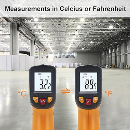 Ketotek Digital Infrared Thermometer Temperature Gun -58°F to 1112 °F(-50°C to 600°C) Handheld Non Contact IR Laser Thermometer KT600Y for Cooking Meat Refrigerator Pool Pizza Oven BBQ Food