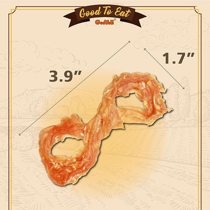Gootoe Turkey Tendons for Dogs – All-Natural, Hypoallergenic Dog Treats, Rawhide Alternative, Long Lasting Puppy Chews, Healthy Dog Treats for Small Breeds, Rope (S), 16 oz Pack (1 lb)