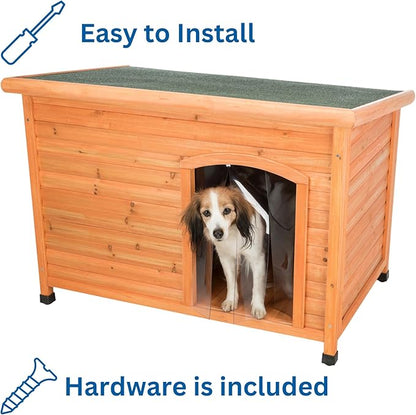 Trixie Vinyl Dog Door Flap, Fits 12 x 15.75-in Wooden Dog House Opening, Replacement Doggie Door Curtain Flap for Wooden Doghouses