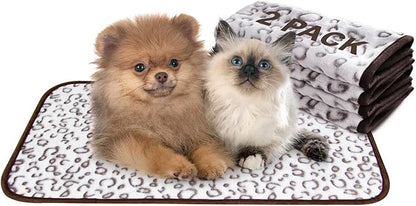 Qeils Reusable Puppy Pads, 2 Pack Washable Pee Pads for Dogs, Waterproof Non Slip Wee Wee pad, Absorbent and Leakproof Training Mats for Potty, Crate, Playpen, Bed, Sofa, 16"x 30"