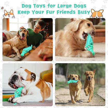 Fuufome Large Dog Chew Toys for Aggressive Chewers： Almost Indestructible Dog Toy to Keep Them Busy & Reduce Boredom-Gift Toys for Small Medium, Large Breed