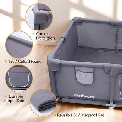Whelping Box for Dogs and Puppies, 38×38×18 in Whelping Supplies with Waterproof Whelping Pad for Medium Small Dogs
