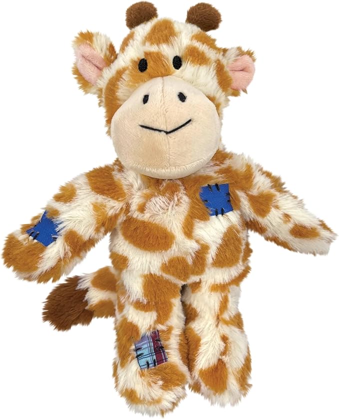 KONG Wild Knots Giraffe Dog Toy (Small/Medium) Durable Internal Knotted Rope, Minimal Stuffing for Less Mess – Soft Plush Chew Toy for Dogs