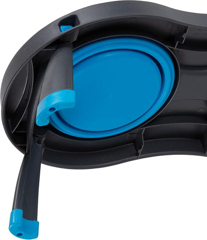 Dexas Pets Double Elevated Pet Feeder, Pro Blue, Small/1 Cup Capacity Bowls (PW1004322194) (Pack of 2)
