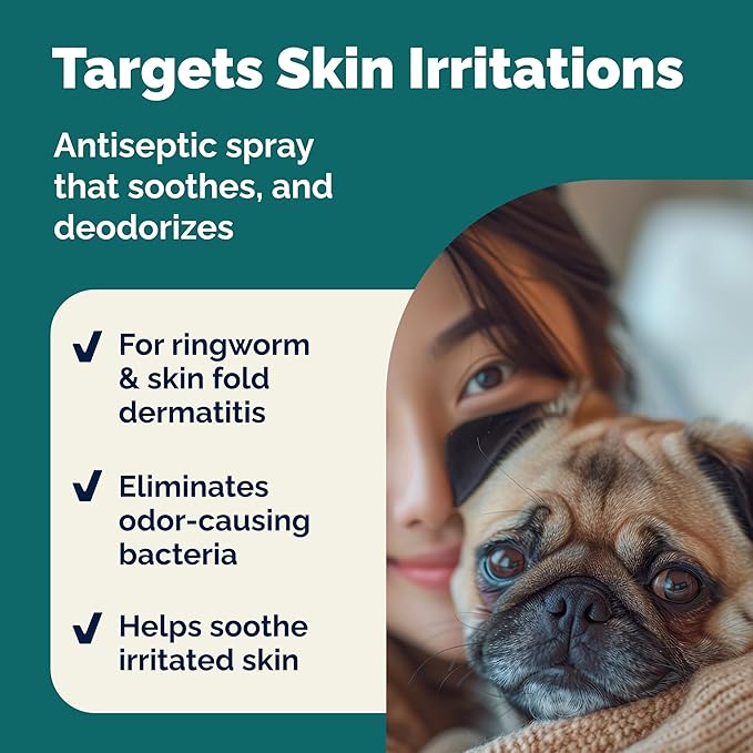 Vetnique DermaBliss Advanced Strength Chlorhexidine for Dogs Skin Spray - Antibacterial Medicated Spray for Skin Infections & Irritation, Hot Spots & Yeast Areas (Medicated Spray, 8oz)