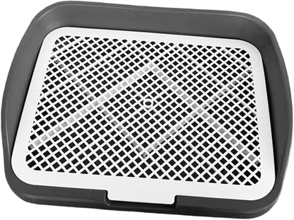 Dog Toilet Puppy Pad Holder Supplies Non Slip with Column Dog Pee Holder Training Pad for Bunny Home Dorm Room, Gray