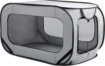 Foldable Dog Kennel for Medium Dogs 36-inch, Portable Waterproof Dog Crate, Pop-Up Indoor/Outdoor Pet Cage & Car Seat Travel Bed (Grey)