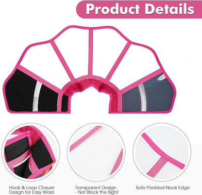 Allroaring Dog Cone Collar After Surgery, Soft Pet Cone for Dogs to Stop Licking, Breathable Pet Recovery Collars & Cones for Medium Dogs, Elizabethan Collar for Wound Care Spay Neuter, Rosered M