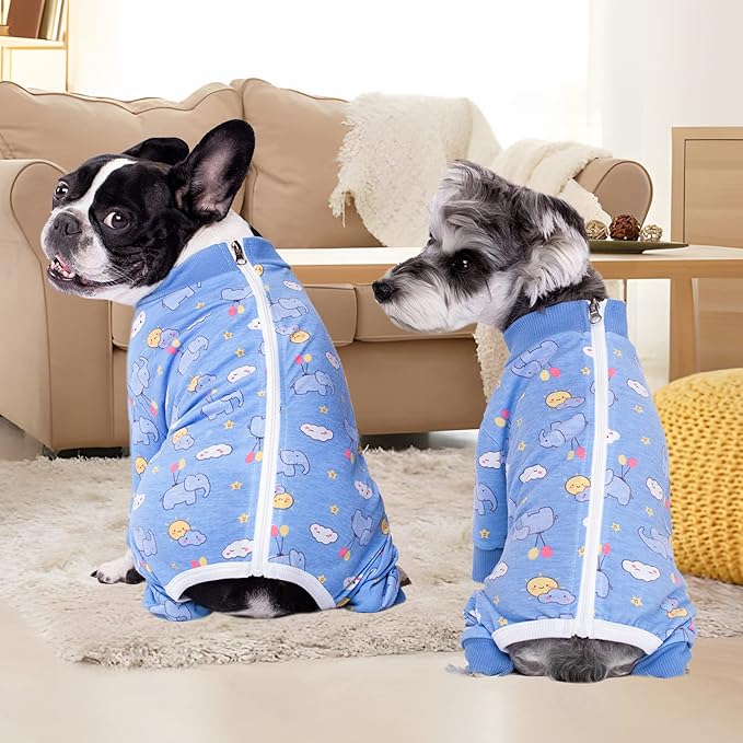 Dog Surgery Recovery Suit, Dog Onesie for Surgery Female Male Dogs, Dogs Pajamas Long Sleeve, Small Dogs Onesie, Abdominal Wound Bandages Surgical Suit, Cat Recovery Suit for Shedding Skin Disease