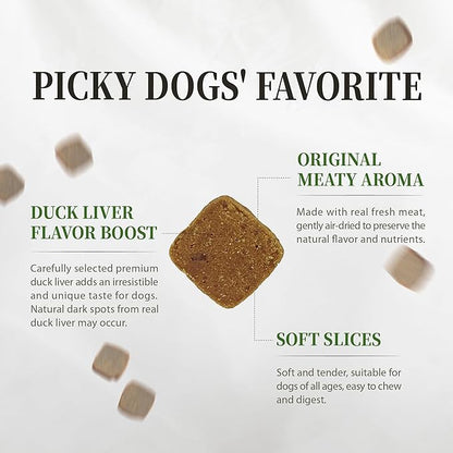 Herz Air-Dried Dog Food Chicken & Duck Liver Recipe 1 lb, All-Natural, High-Protein, Grain-Free, Limited Ingredients, Complete & Balanced, Premium Canine Cuisine