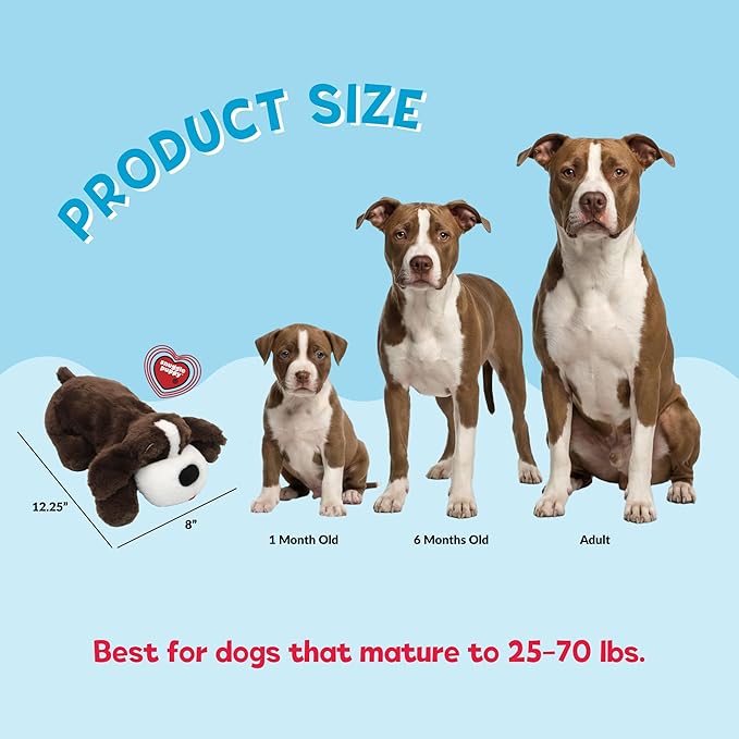 Snuggle Puppy Original Toys - Heartbeat Puppy for Dogs - Pet Anxiety Relief and Calming Aid - Comfort Dog Toys for Behavioral Training