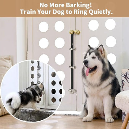 Pack of 2 Upgraded Puppy Bells Doorbells for Door Knob, Dog Bells for Potty Training-Louder Jingle, Bigger Bells for Puppies Pep Doggy Canine Pooch Pet Hound Cat, Cool Unique Gift for Dog Lover