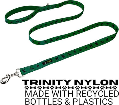 EcoBark Dog Leash - Soft & Reflective Comfort Leash with Padded Handle - Safe, Strong, & Durable for Small, Medium or Large Dogs (Forest Green)