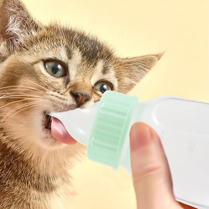 FRCOLOR Green Pet Nursing Bottle Kit for Puppies and Kittens Anti-bite Milk Feeder with Lightweight Portable Design Safe Feeding Bottle Set for Small Pets