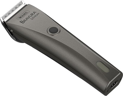 Wahl Professional Animal Bravura Pet, Dog, Cat, and Horse Corded/Cordless Clipper Kit, Gunmetal (#41870-0425)