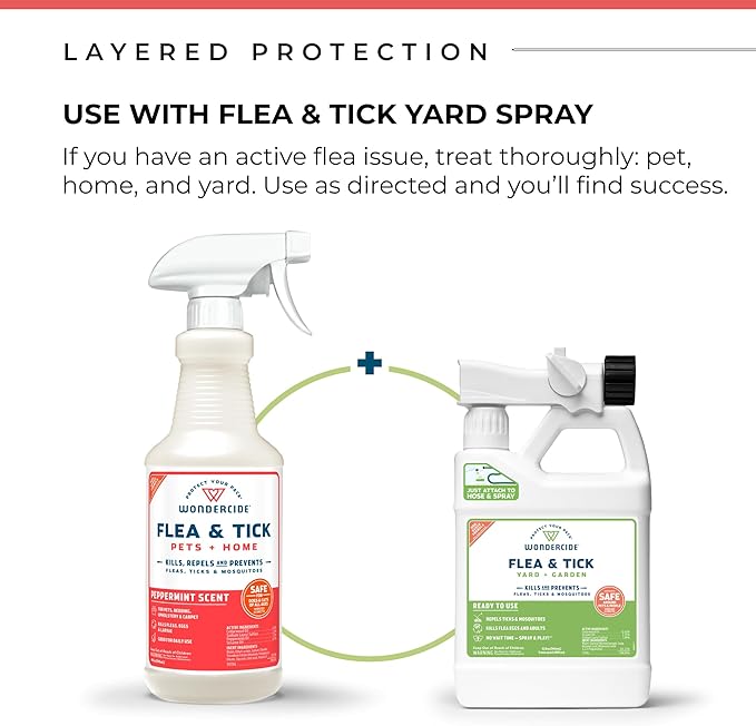 Wondercide Peppermint Flea & Tick Spray for Pets Plus Home with Natural Essential Oils 16 fl. oz.