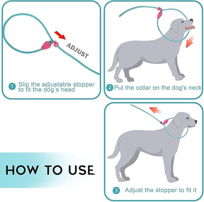 Slip Lead No Pull Dog Leash Slip Leads for Dogs Puppy Leash 6FT Slip Leash for Dogs Dog Lead with 6 Colors Strong Nylon Dog Training Leash Dog Leash (Green)