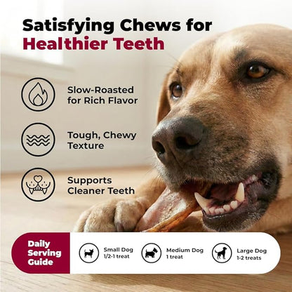 Best Pet Supplies GigaBite Whole Pig Ears for Dogs - All-Natural Slow-Roasted Chews That Clean Teeth and Satisfy Aggressive Chewers - 60 Pack for Large Dogs