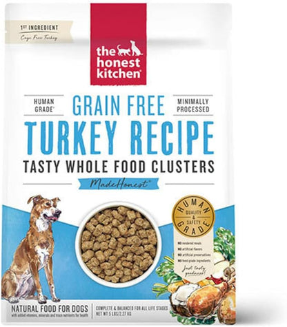 The Honest Kitchen Whole Food Clusters Human Grade Dry Dog Food - Grain Free Turkey 5 lbs
