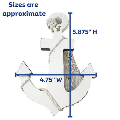 Anchor Thermometer with a Knob for Hanging - Nautical Wall Temperature Gauge - Home - Beach House - Lakeside Cabin - 5.875" H X 4.75" W