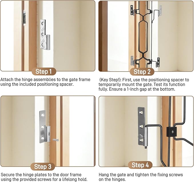 Retractable Dog Gate for Front Door 26" Wide 30.7" Tall Automatic Retractable Dog Barrier to Keep Pets Secure When Door Opens/Closes, Hardware Mount Front Door Barrier for Small/Large Dogs, Indoor