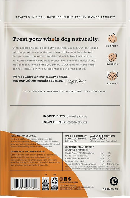 Crumps Naturals Sweet Potato Chews 612g/21.6oz
